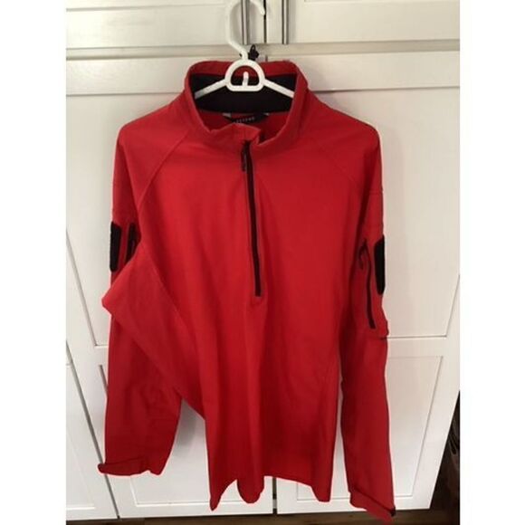 Beyond Mens AG Element Action 1/4 Zip Pullover  Red Sz XL Tall 4 Way Stretch Hik - Picture 4 of 12